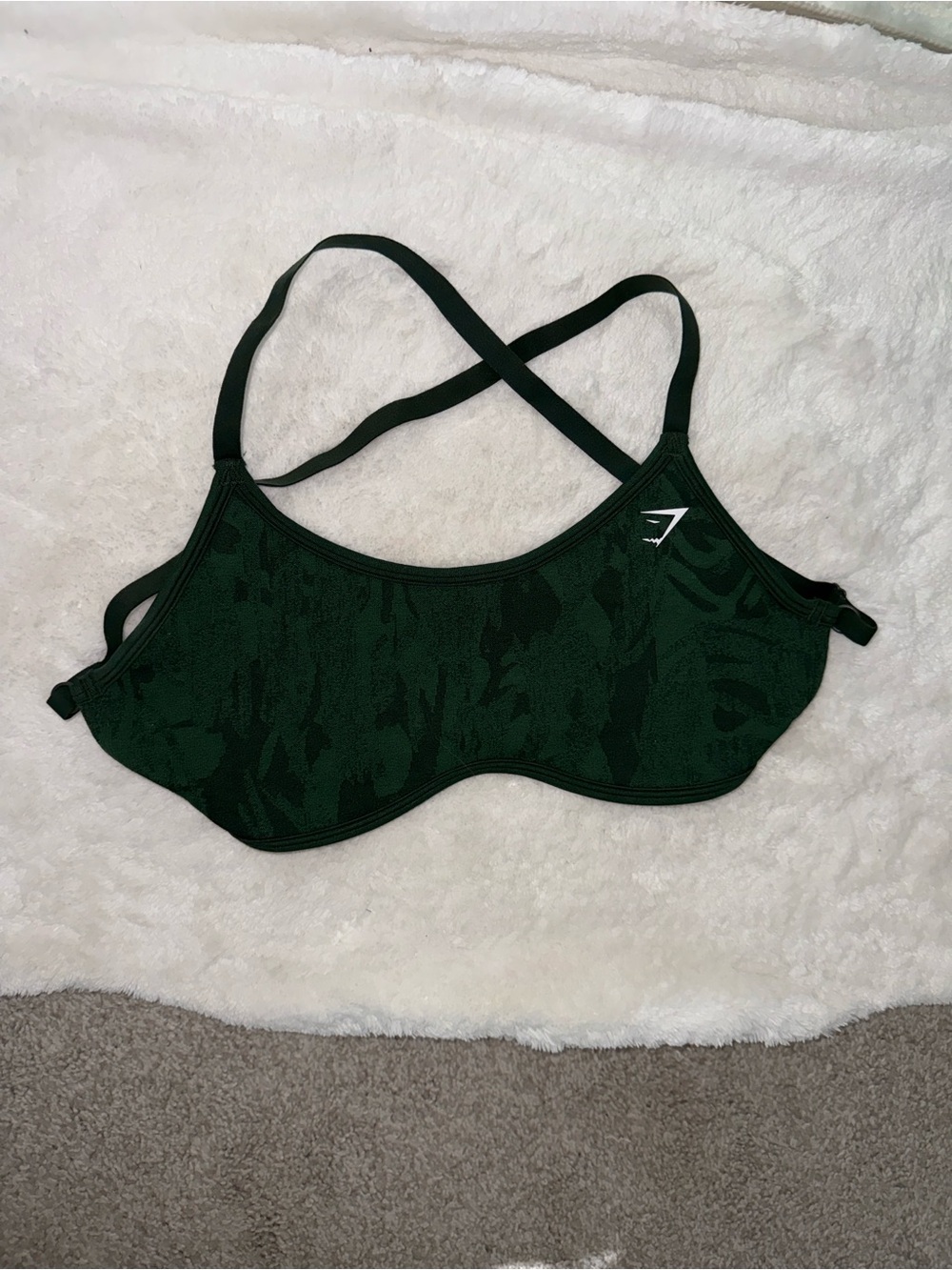 Gymshark Forest Green Cross-Back Sports Bra